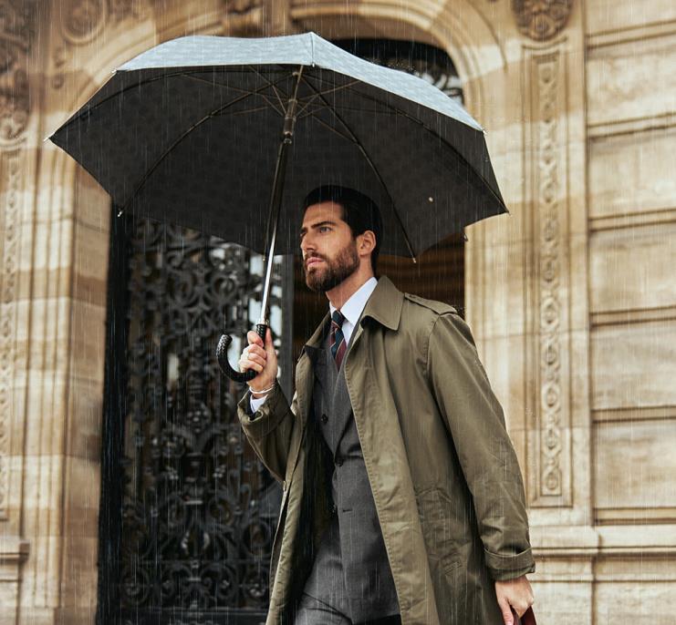 ομπρέλα | PASOTTI 478 milford-2 n37 - ομπρέλα milford με πλεκτό δερμάτινο χερούλι 2N6B839 άνδρες